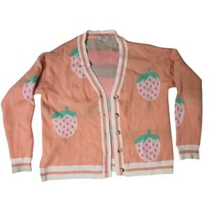 Strawberry Cardigan Women's size XL